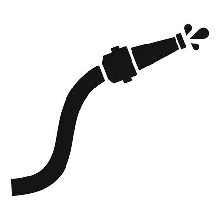 Fire hose with water drops icon. Simple illustration of fire hose with water drops vector icon for webのイラスト素材
