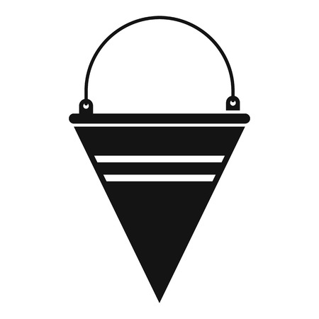 Metal fire bucket icon. Simple illustration of metal fire bucket bread vector icon for webのイラスト素材
