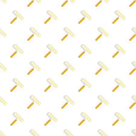 Paint roller pattern. Cartoon illustration of paint roller vector pattern for webのイラスト素材