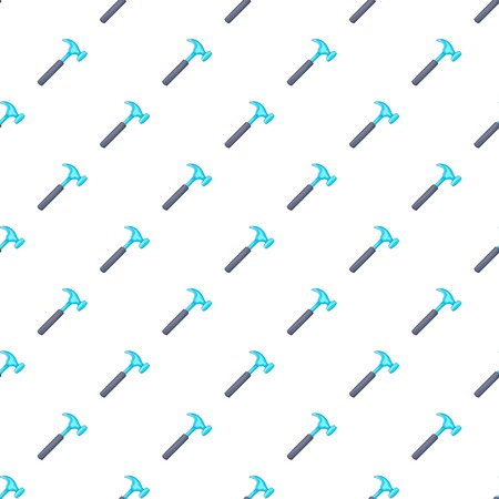 Hammer pattern. Cartoon illustration of hammer vector pattern for webのイラスト素材