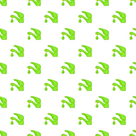 Eco water from faucet pattern. Cartoon illustration of eco water from faucet vector pattern for webのイラスト素材