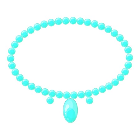 Necklace icon. Cartoon illustration of necklace vector icon for web designのイラスト素材