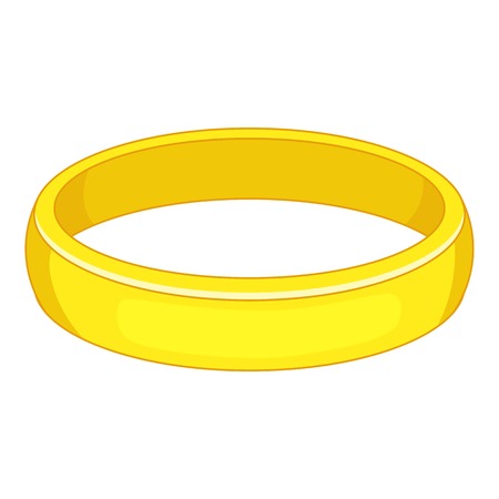 Gold bracelet icon. Cartoon illustration of bracelet vector icon for web designのイラスト素材