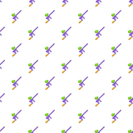 Paintball gun pattern. Cartoon illustration of paintball gun vector pattern for webのイラスト素材