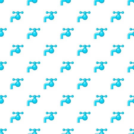 Water tap with knob pattern. Cartoon illustration of water tap with knob vector pattern for webのイラスト素材