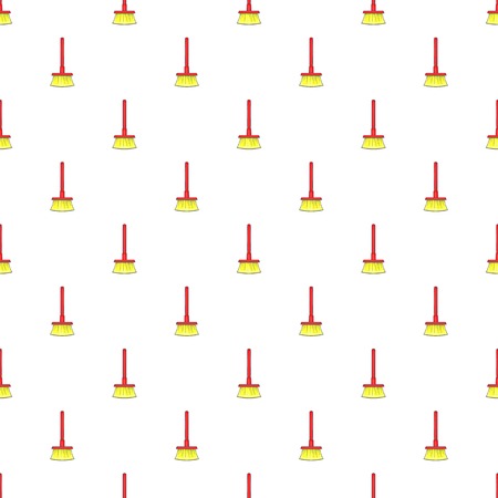 Red floor brush pattern. Cartoon illustration of red floor brush vector pattern for webのイラスト素材