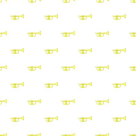Brass trumpet pattern. Cartoon illustration of brass trumpet vector pattern for webのイラスト素材