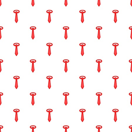 Red necktie pattern. Cartoon illustration of red necktie vector pattern for webのイラスト素材