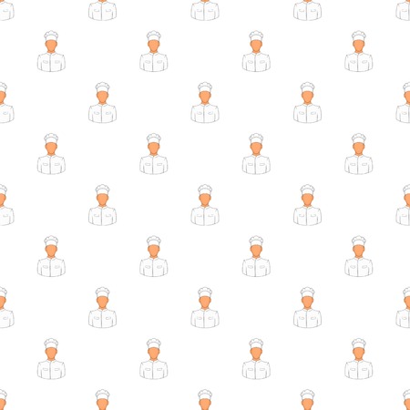 Cook pattern. Cartoon illustration of cook vector pattern for webのイラスト素材