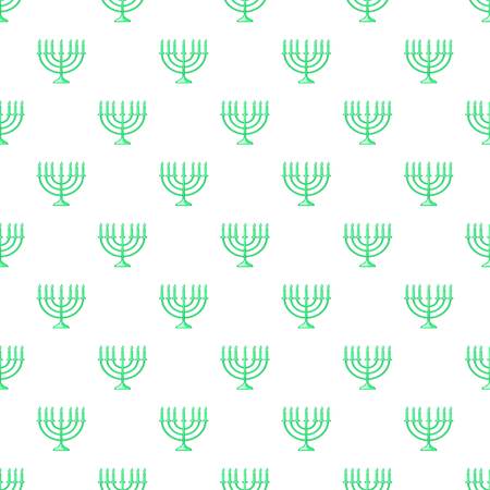 Menorah pattern. Cartoon illustration of menorah vector pattern for webのイラスト素材