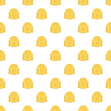 Buddha pattern. Cartoon illustration of buddha vector pattern for webのイラスト素材