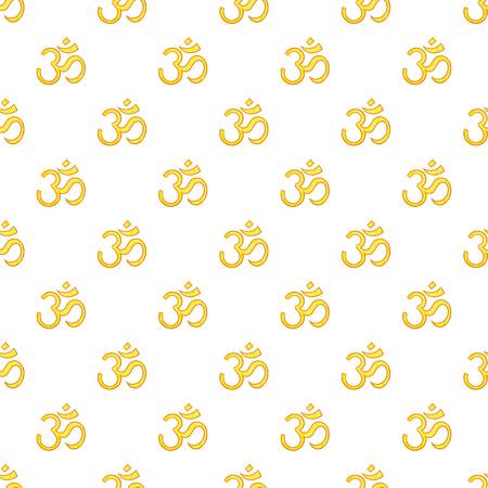 Om sign pattern. Cartoon illustration of om sign vector pattern for webのイラスト素材