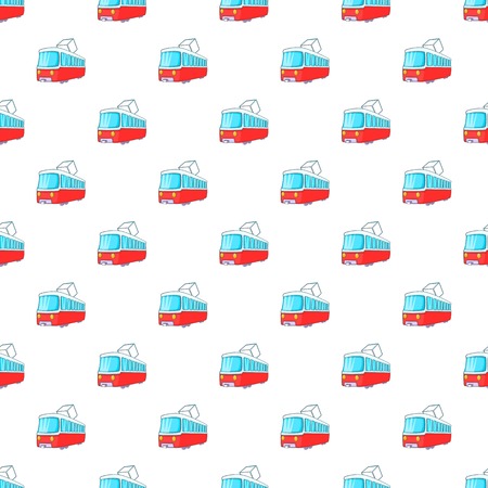 Electric train pattern. Cartoon illustration of electric train vector pattern for webのイラスト素材