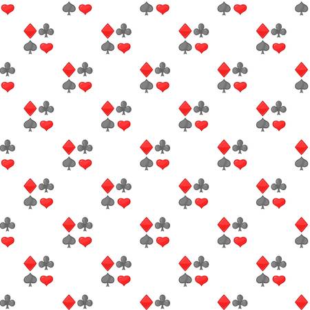 Card suits pattern. Cartoon illustration of card suits vector pattern for webのイラスト素材