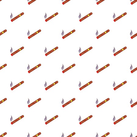 Cigar pattern. Cartoon illustration of cigar vector pattern for webのイラスト素材