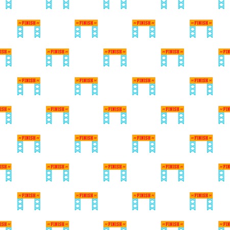 Finish race gate pattern. Cartoon illustration of finish race gate vector pattern for webのイラスト素材