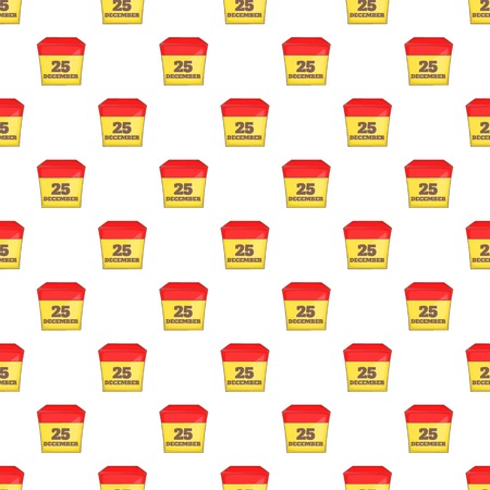 Calendar december twenty five pattern. Cartoon illustration of calendar december twenty five vector pattern for webのイラスト素材
