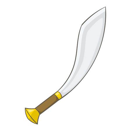 Arabian dagger icon. Cartoon illustration of arabian dagger vector icon for web designのイラスト素材