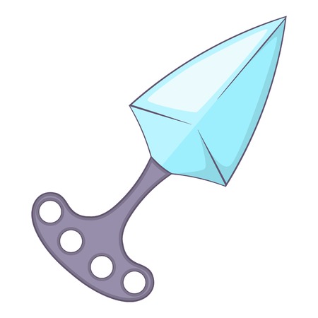 Brass knuckles with knife icon. Cartoon illustration of brass knuckles with knife vector icon for web designのイラスト素材