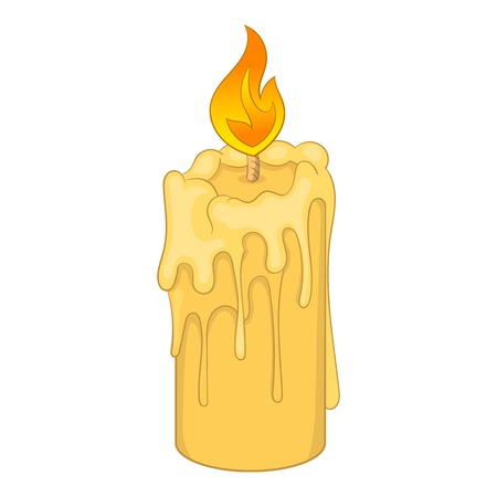 Melting candle icon. Cartoon illustration of candle vector icon for web designのイラスト素材