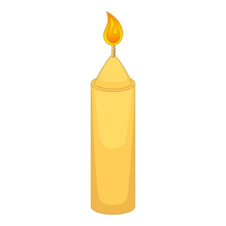 Christmas candle icon. Cartoon illustration of candle vector icon for web designのイラスト素材