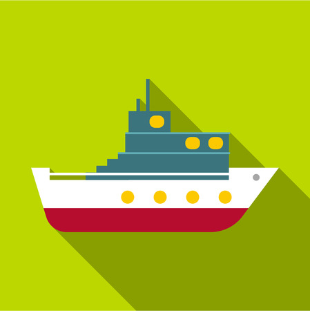 Ship icon. Flat illustration of ship vector icon for webのイラスト素材