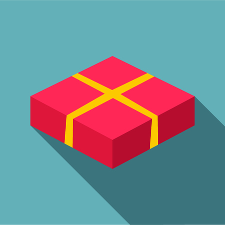 Red box icon. Flat illustration of red box vector icon for webのイラスト素材