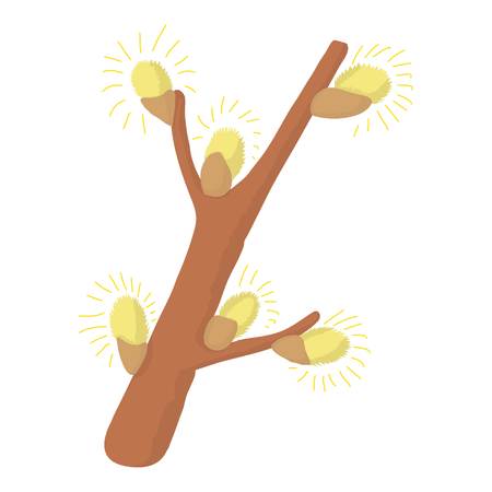 Twig icon. Cartoon illustration of twig vector icon for webのイラスト素材