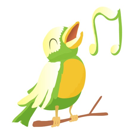 Bird icon. Cartoon illustration of bird vector icon for webのイラスト素材