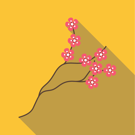 Sakura icon. Flat illustration of sakura vector icon for webのイラスト素材