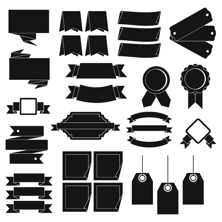 Different colorful labels icons set. Simple illustration of 16 different colorful labels vector icons for webのイラスト素材