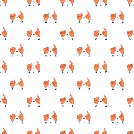 Language of gestures pattern. Cartoon illustration of language of gestures vector pattern for webのイラスト素材