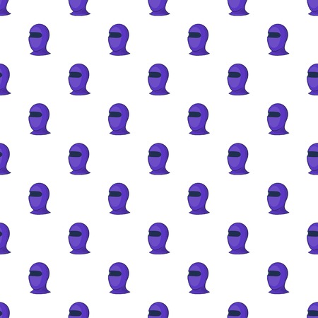 Balaclava pattern. Cartoon illustration of balaclava vector pattern for webのイラスト素材