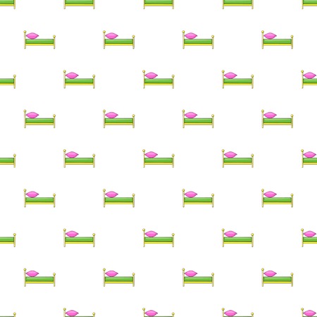 Children bed pattern. Cartoon illustration of children bed vector pattern for webのイラスト素材
