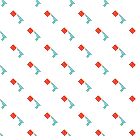 Gun with flag toy pattern. Cartoon illustration of gun with flag toy vector pattern for webのイラスト素材