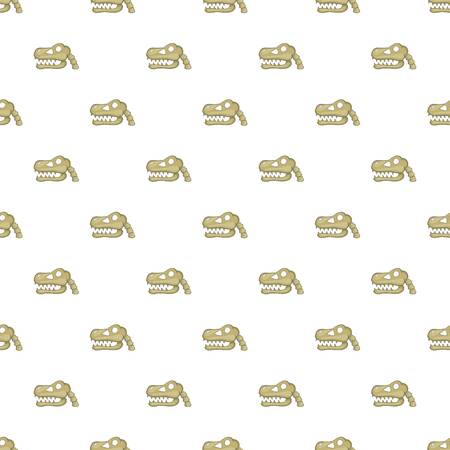 Skull of dinosaur pattern. Cartoon illustration of skull of dinosaur vector pattern for webのイラスト素材