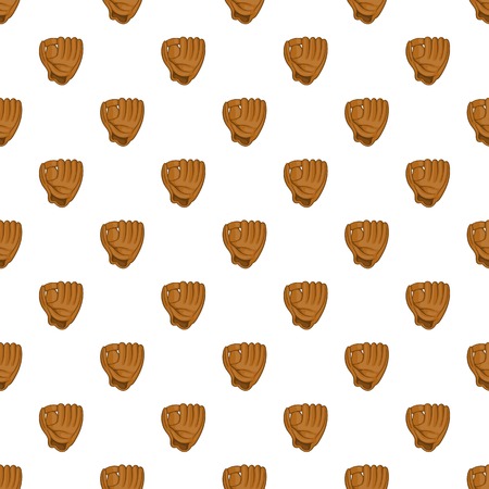 Baseball glove pattern. Cartoon illustration of baseball glove vector pattern for webのイラスト素材