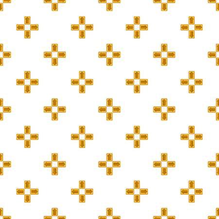 Up down left right arrows pattern. Cartoon illustration of up down left right arrows vector pattern for webのイラスト素材