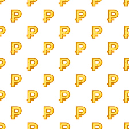 Ruble currency symbol pattern. Cartoon illustration of ruble currency symbol vector pattern for webのイラスト素材