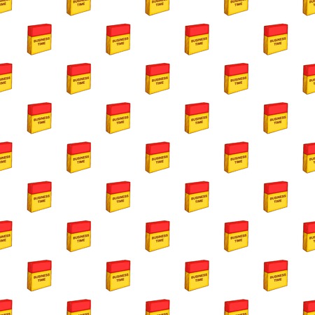 Business time pattern. Cartoon illustration of business time vector pattern for webのイラスト素材