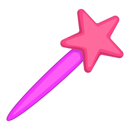 Magic wand icon. Cartoon illustration of magic wand vector icon for web designのイラスト素材