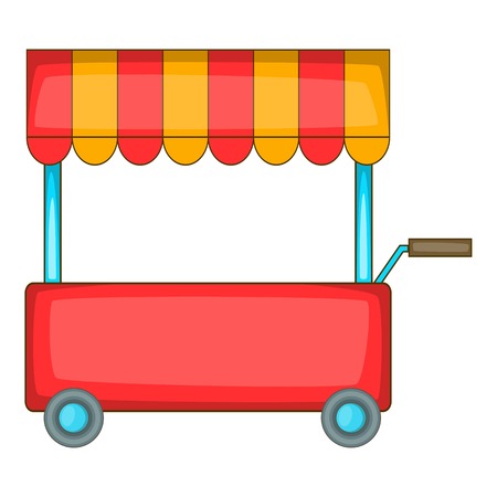 Shop trailer icon. Cartoon illustration of shop trailer vector icon for web designのイラスト素材