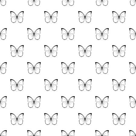 Insect butterfly with white and black wings pattern. Simple illustration of insect butterfly with white and black wings vector pattern for webのイラスト素材