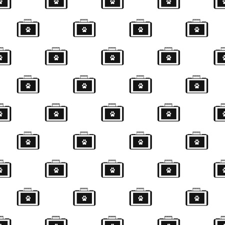Suitcase for animals pattern. Simple illustration of suitcase for animals vector pattern for webのイラスト素材