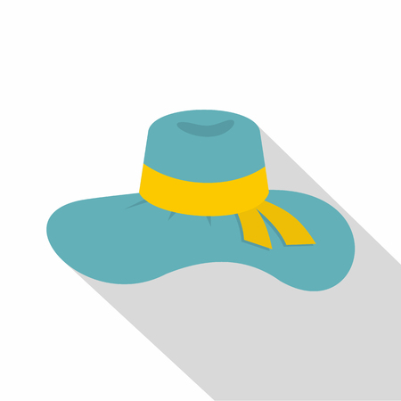 Woman hat icon. Flat illustration of woman hat vector icon for webのイラスト素材