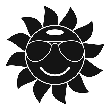 Sun icon. Simple illustration of sun vector icon for webのイラスト素材