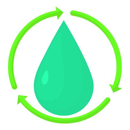 Drop icon. Cartoon illustration of drop vector icon for webのイラスト素材