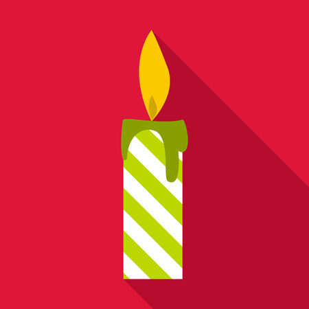 Candle icon. Flat illustration of candle vector icon for webのイラスト素材