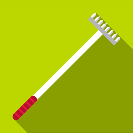 Big rake icon. Flat illustration of big rake vector icon for webのイラスト素材