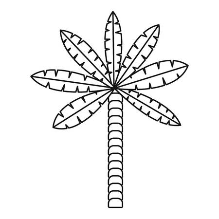 Palm icon, outline styleのイラスト素材